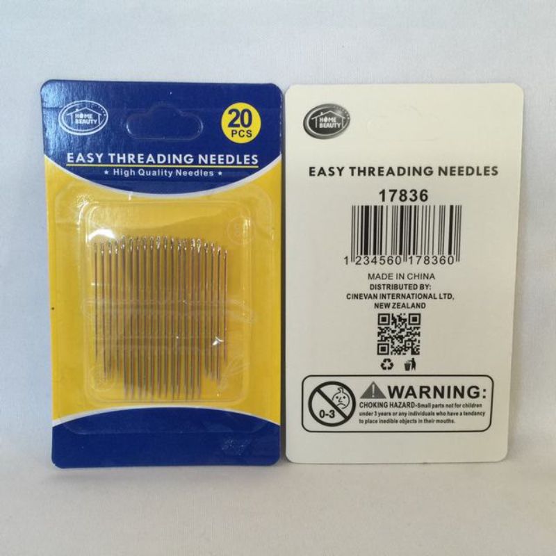 Easy threading sewing needles (12 packs, 20 needles each) designed for effortless sewing across various fabrics.