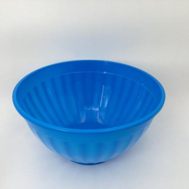 Set of 12 vibrant blue salad bowls, stylish and durable, perfect for serving salads and pastas at any occasion.