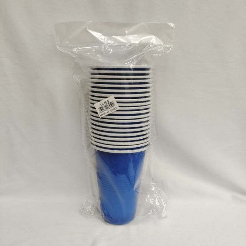 Blue disposable cups, 500ml, pack of 240; perfect for parties and events, lightweight, eco-friendly, and vibrant.