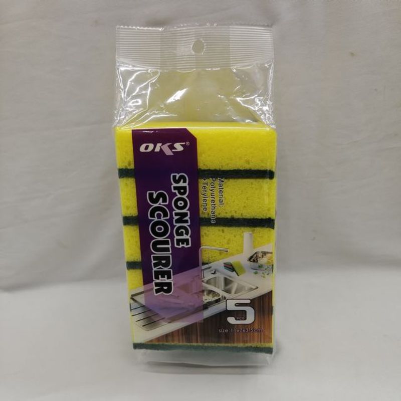 Colorful sponge pack containing 60 high-quality sponges, ideal for kitchen and bathroom cleaning tasks, 9.5 x 7 x 4.5 cm each.