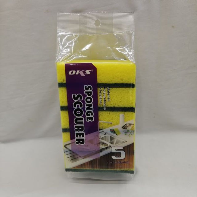 Colorful sponge pack containing 60 high-quality sponges, ideal for kitchen and bathroom cleaning tasks, 9.5 x 7 x 4.5 cm each.