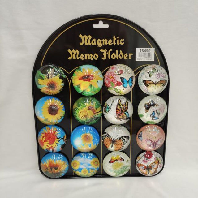 Vibrant 5CM refrigerator magnet stickers featuring nature motifs like leaves, flowers, and wildlife, perfect for home decor.