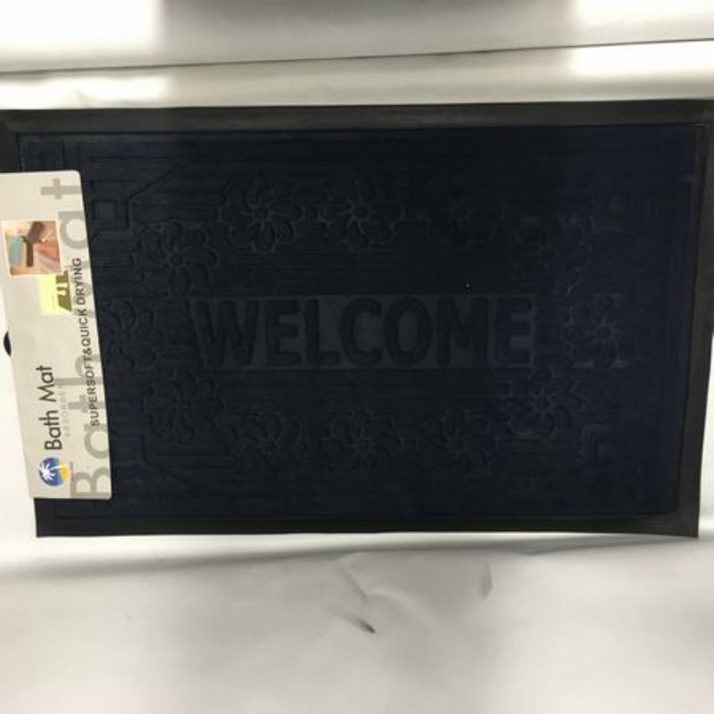 Set of 6 blue mats, 50 x 80cm, designed for stylish entrances, durable and easy to clean, perfect for indoor and outdoor use.