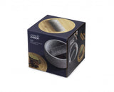 Elegant Joseph Joseph Dash Pestle & Mortar in natural granite with a reversible bamboo lid for versatile kitchen use.