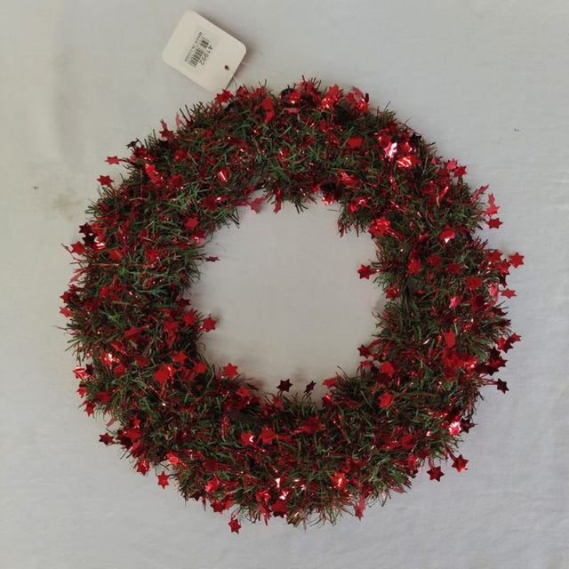 Vibrant red 30cm Christmas garland set of 6, perfect for festive decor and holiday celebrations.