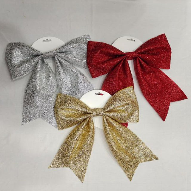 Vibrant assorted Christmas bows in 6pcs, perfect for gift wrapping and holiday decorations.