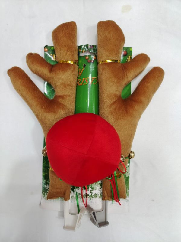 Festive car antlers set of 6, perfect for holiday decorating and spreading Christmas cheer on your travels.