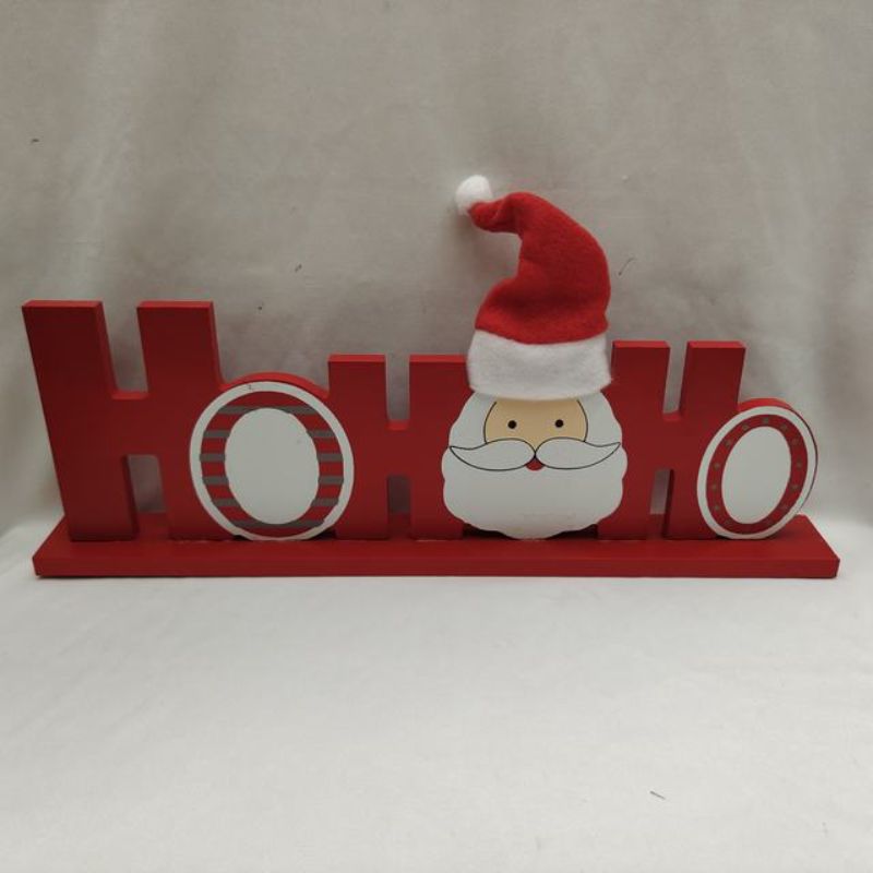 Set of 6 colorful 'Ho Ho Ho' Christmas ornaments, perfect for festive home decor and reusable year after year.