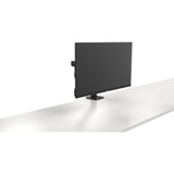 Dell Desk Mount for a single monitor, featuring quick release, cable management, and ergonomic height adjustments in sleek black.