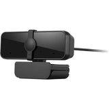 Lenovo Essential Webcam - 2MP Full HD with dual mics, privacy shutter, wide-angle lens, and USB 2.0 connectivity.