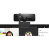 Lenovo Essential Webcam with 2MP clarity, 1080p resolution, dual mics, and privacy shutter for seamless video calls.