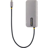 Portable StarTech.com Docking Station enables 4K HDMI output and connects USB devices, enhancing productivity on the go.