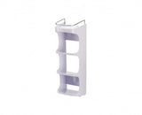 Joseph Joseph Capsule Compact 4-Tier Shower Shelf with self-draining top and easy-load pockets for organized bathroom storage.