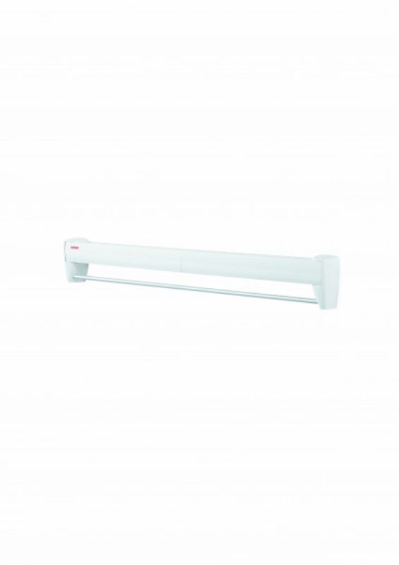 Leifheit Telegant 70 wall dryer: space-saving, aluminum design with 3.6m drying length, ideal for towels and linens.