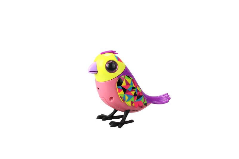 Interactive Silverlit DigiBird in a cage, sings 20 melodies, includes whistle ring, perfect for children’s imaginative play.