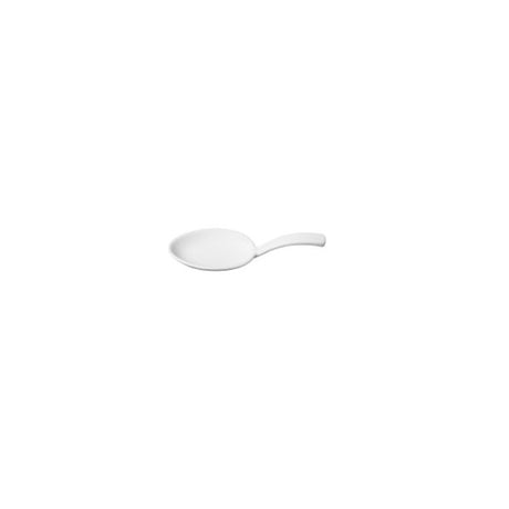 Elegant 13cm Royal Porcelain White Amuse Bouche Spoon, perfect for showcasing appetizers and desserts with a classic design.