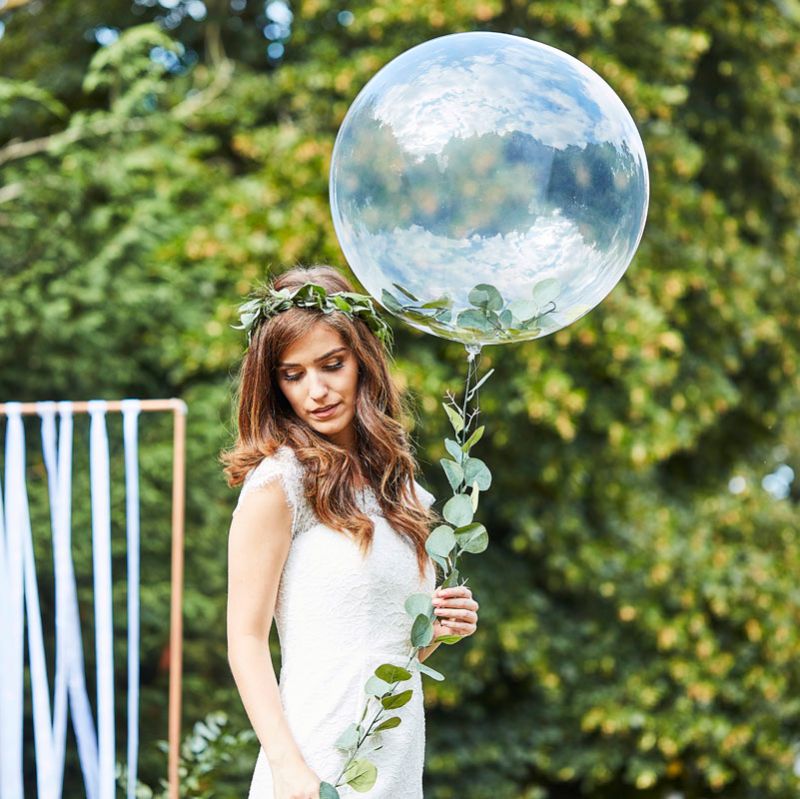 Botanical Wedding - Orb Balloons With Vine Foliage