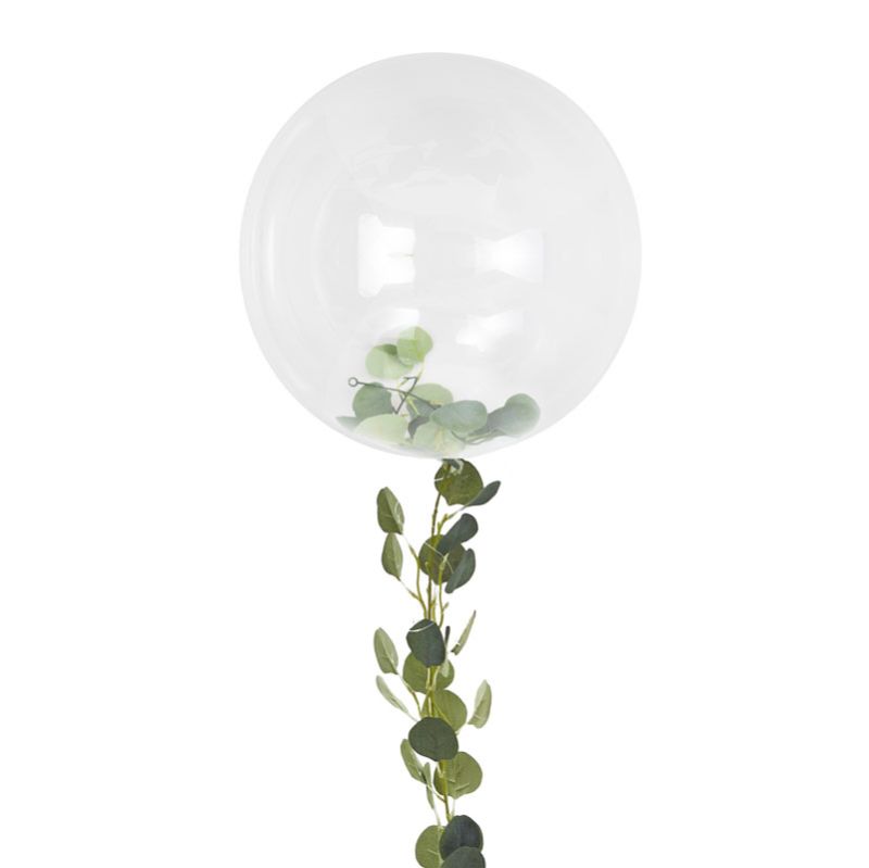 Botanical Wedding - Orb Balloons With Vine Foliage