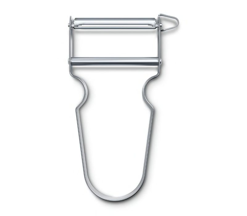 Victorinox Star Peeler with an ergonomic Inox stainless steel handle and ultra-sharp pivoting blades for effortless peeling.