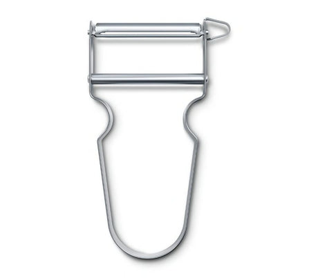 Victorinox Star Peeler with an ergonomic Inox stainless steel handle and ultra-sharp pivoting blades for effortless peeling.
