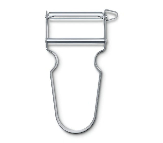 Victorinox Star Peeler with an ergonomic Inox stainless steel handle and ultra-sharp pivoting blades for effortless peeling.