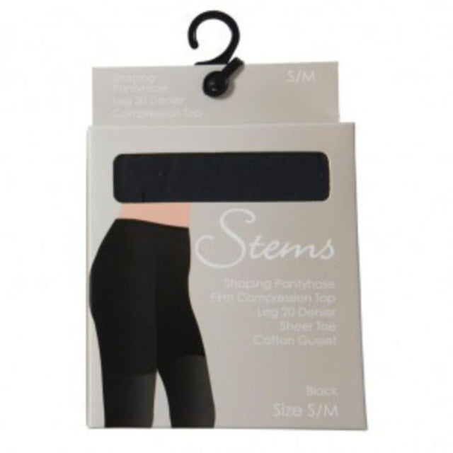 Black shaping pantyhose for women in Small/Medium, enhancing silhouette and providing comfort for everyday or special occasions.