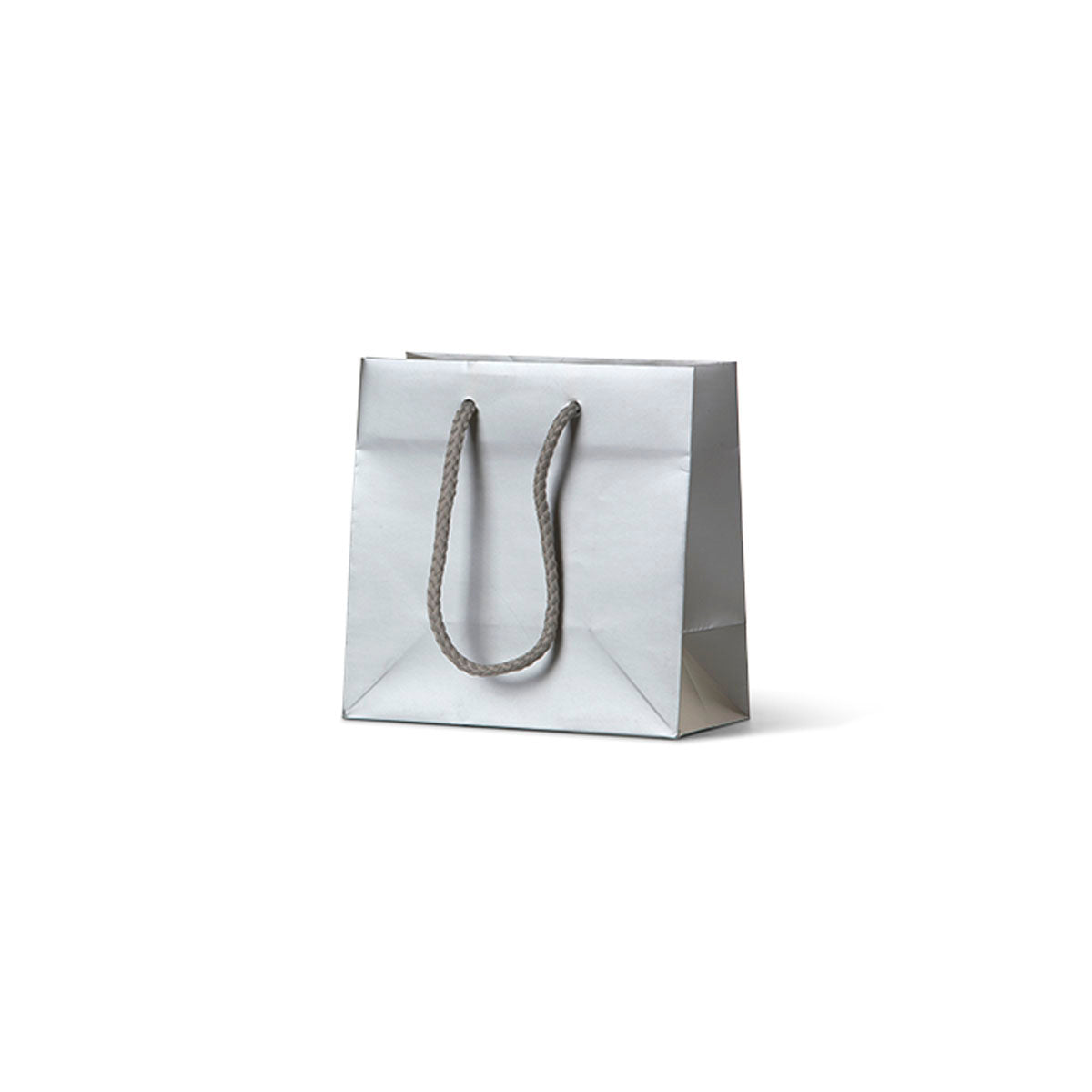 Laminated matte gift bags in metallic bronze, petite size, 200 units, designed for stylish gifting and event presentation.