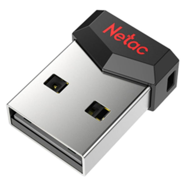 Ultra-compact 64GB Netac UM81 USB2 Flash Drive, mini size perfect for on-the-go storage, made from durable ABS+PC material.