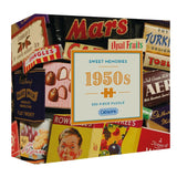 500-piece jigsaw puzzle featuring nostalgic 1950s scenes, made from 100% recycled board, complete size 49x34cm.