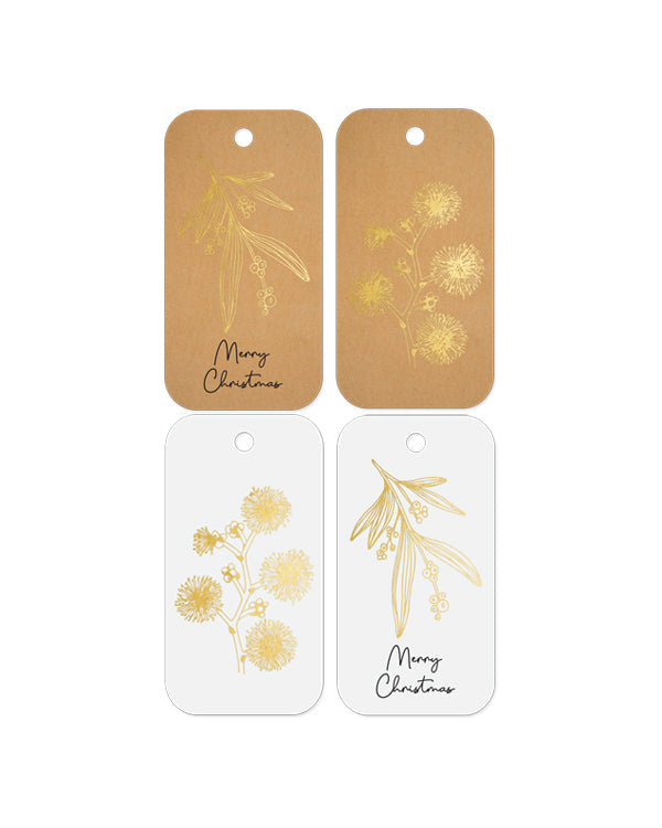 Botanic Set of 20 sustainable gift tags featuring elegant floral designs for personalized gifting and celebrations.