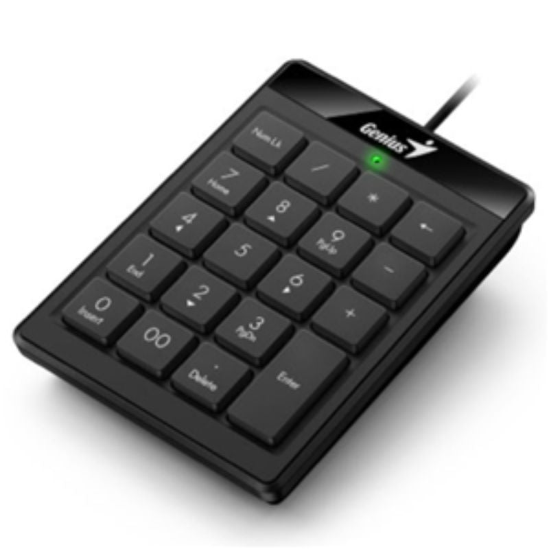 Sleek Genius Numpad 110 USB numeric keypad for ergonomic data entry, perfect for spreadsheets and accounting tasks.