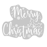 Festive 'Let It Snow - Merry Christmas Window Stickers' in white, perfect for creating a winter wonderland at home.