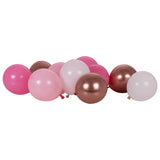 Blush and rose gold balloon pack featuring 40 vibrant 5-inch balloons for chic celebrations and customizable decor.