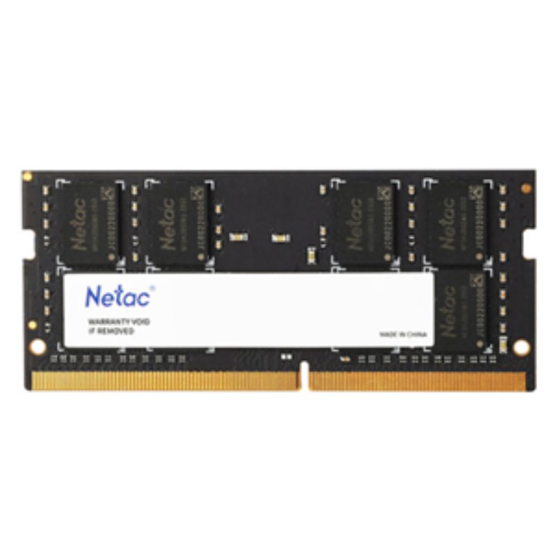 Netac Basic 16GB DDR4-3200 SoDIMM for laptops, unbuffered, low power, lifetime warranty, high-speed performance, 260-pin design.