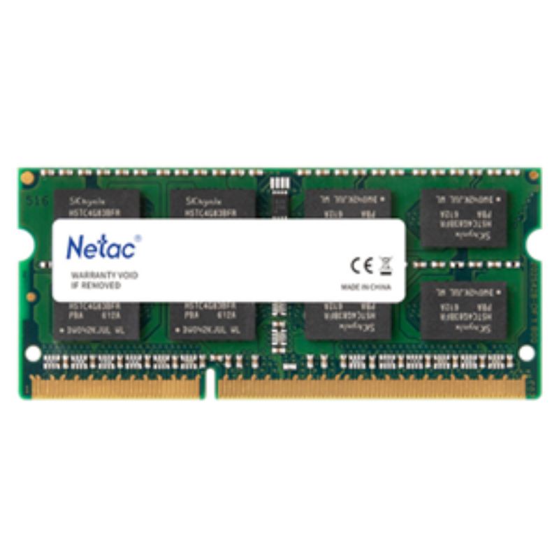 Netac Basic 4GB DDR3L-1600 SoDIMM memory module for laptops, enhancing performance and energy efficiency with lifetime warranty.