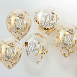 Oh Baby! - Gold Confetti Oh Baby Shower Balloons