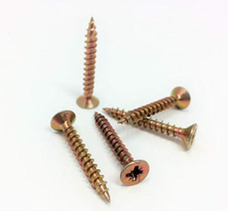 High-quality 12-piece set of 16mm Pozidrive wood screws with countersunk design for secure, flush installations.