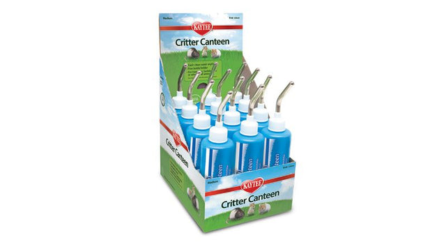 KT Critter Canteen 237ml, 12-pack; ideal hydration solution for small pets like hamsters and gerbils, includes free bottle holder.