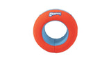 Bright orange Chuckit Amphibious Roller dog toy, designed to float, perfect for fetch in water or land, safe and durable.