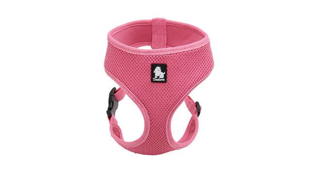 Soft Mesh Pink Dog Harness in XL, designed for comfort and security for larger breeds during walks.