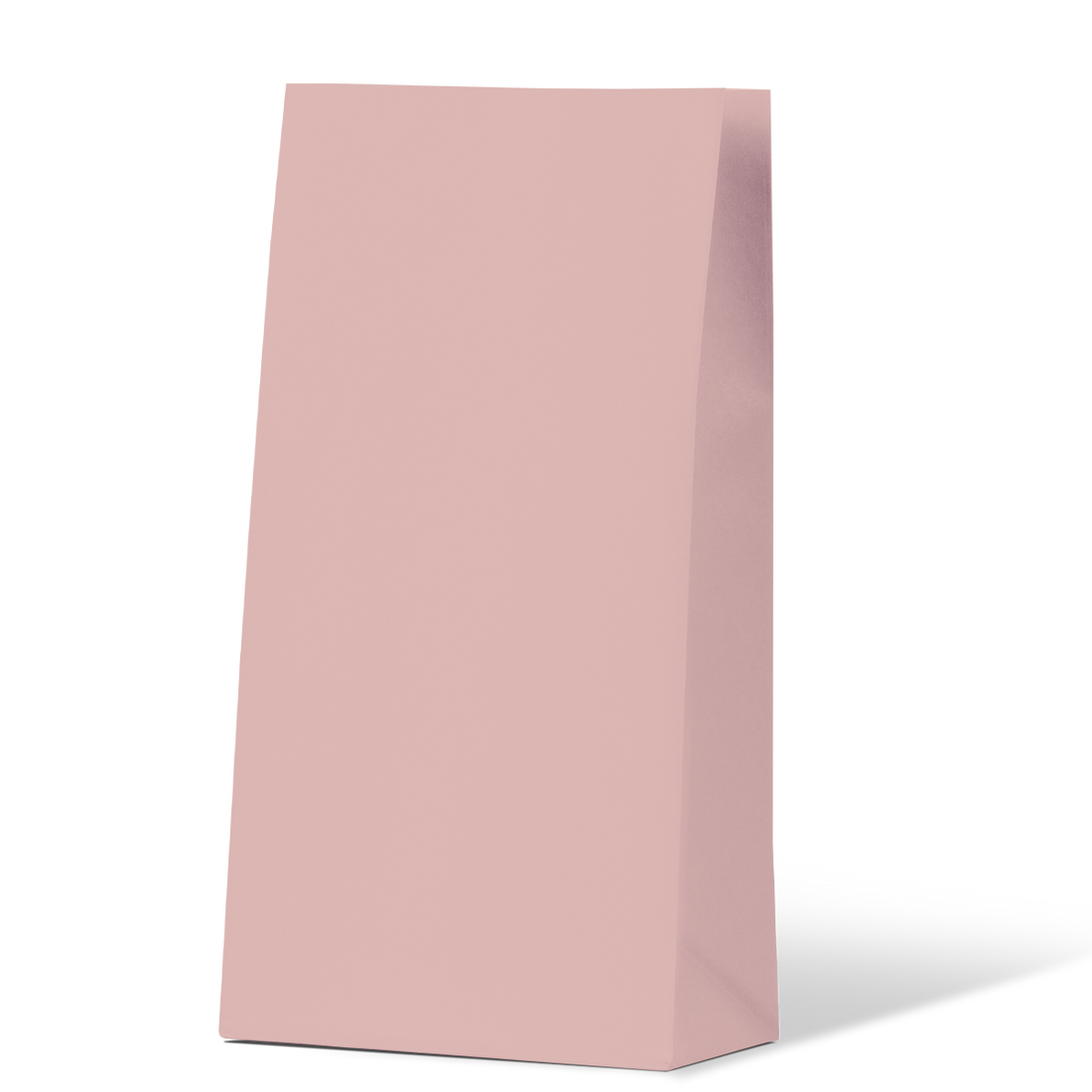 Dusty pink medium gift paper bags, eco-friendly and stylish, perfect for retail and special occasions. 500 units per carton.