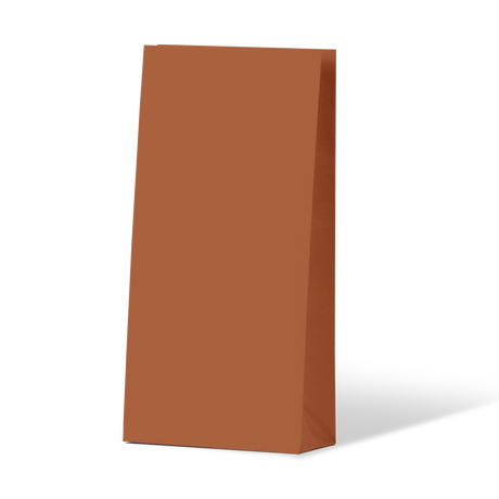 Burnt orange gift paper bags in a bundle of 500, perfect for eco-friendly gifting on any occasion.