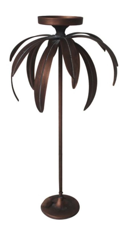 Elegant 55cm candle holder featuring a unique palm leaf design, perfect for creating a warm and inviting atmosphere.
