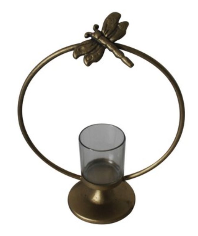 CANDLE HOLDER - DRAGONFLY (32.5cm)