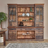 Elegant 2.36m wooden bookshelf, showcasing books and decor with durable construction, perfect for any home or office.