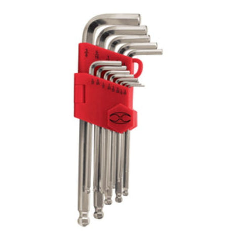 Long Arm Hex Key Set Imperial 13-PCE by TRUPER, made of durable chrome vanadium steel for enhanced torque and accessibility.