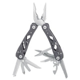 Multi-Tool 14-Function 17113 Truper, stainless steel with pliers, screwdrivers, knife, saw, and a handy carrying case.