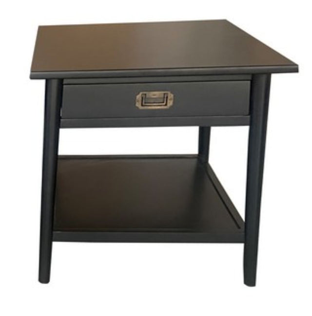 Elegant Provence Black Bedside Table, 56cm height, perfect for stylish storage and decor in modern or vintage bedrooms.