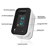 Fingertip Pulse Oximeter with OLED display, measures SpO2 and heart rate, ideal for sports and home health monitoring.