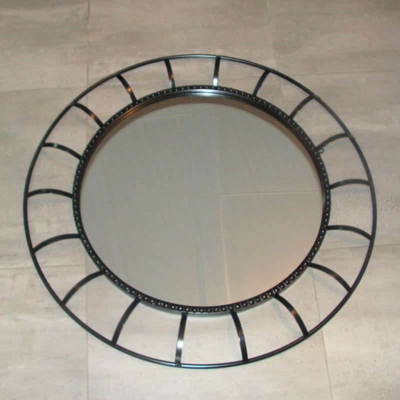 Elegant 1m round black mirror with a sleek frame, perfect for enhancing any modern or classic interior space.